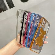 iPhone 13 Pro Max Violent Bear Plating Clear Phone Case (22)