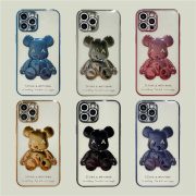 iPhone 13 Pro Max Violent Bear Plating Clear Phone Case (4)